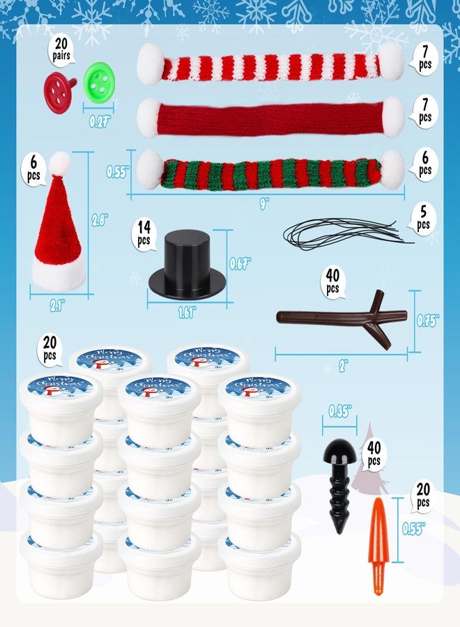 AWHETIE 10 Pack Stocking Stuffers for Kids,Christmas Crafts for Kids Bulk,Build a Snowman Crafts Kit Modeling Clay,Christmas Stocking Stuffers Gifts Activities for Boys Girls - Image 4